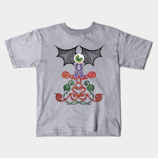 Flying Eyeball, tattoo flash design Kids T-Shirt